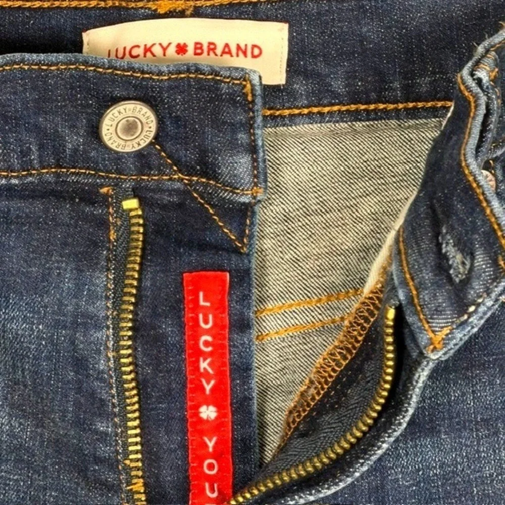 Lucky Brand 223 Straight Leg Dark Wash Blue Denim Jeans‎ Mens 34x28 Actual